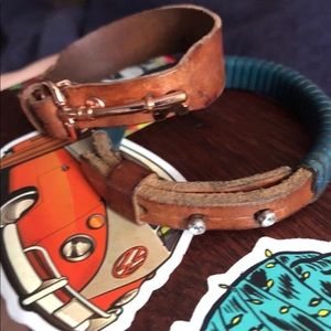 2 Fossil Leather Bracelets